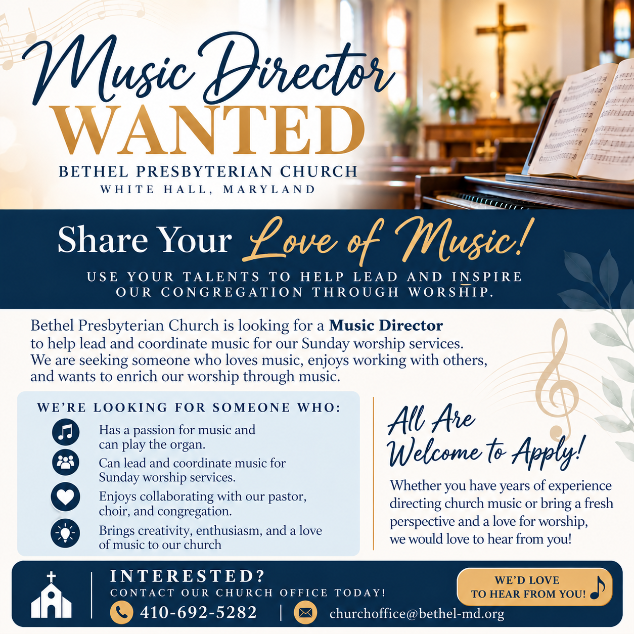 Music Director Wanted